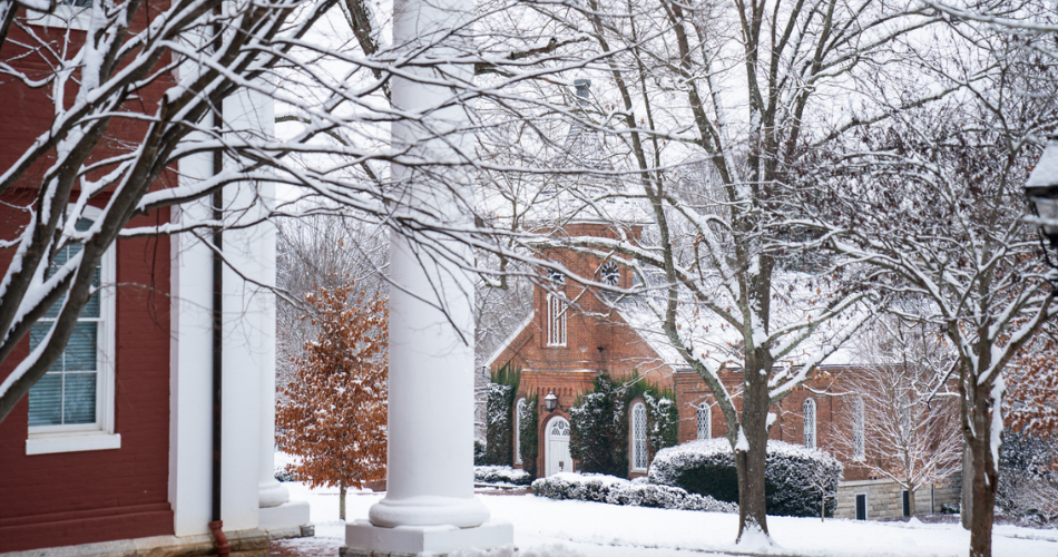 photo of Newcomb Hall and University Chapel